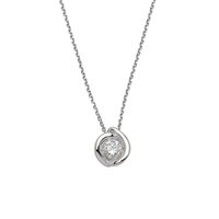 Necklace Golay Woman Calla in White Gold Diamante GIM34_0.30